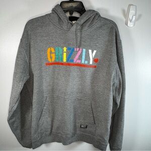 Grizzly Griptape Hoodie Sweatshirt Y2K Skater Streetwear‎ size medium men’s gray
